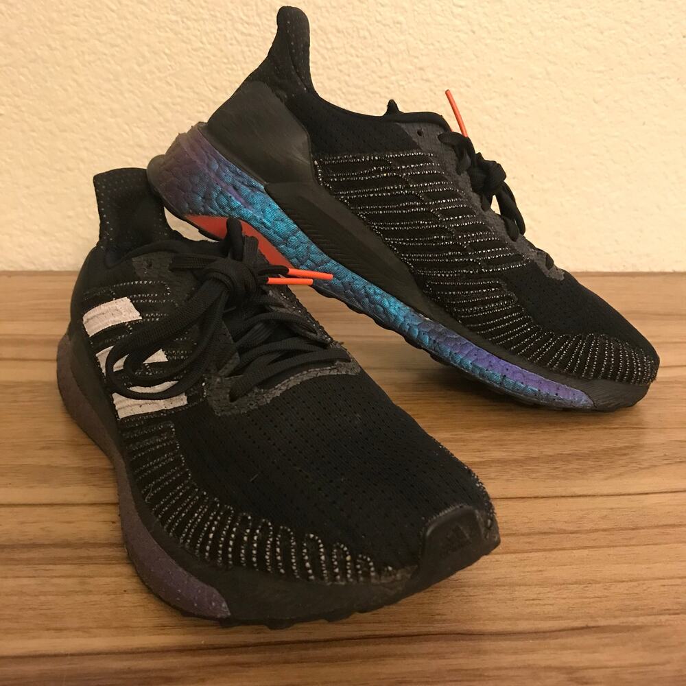 Adidas Womens Solar Boost 19 EG2360 Black NASA Running Shoes Sneakers Size 8